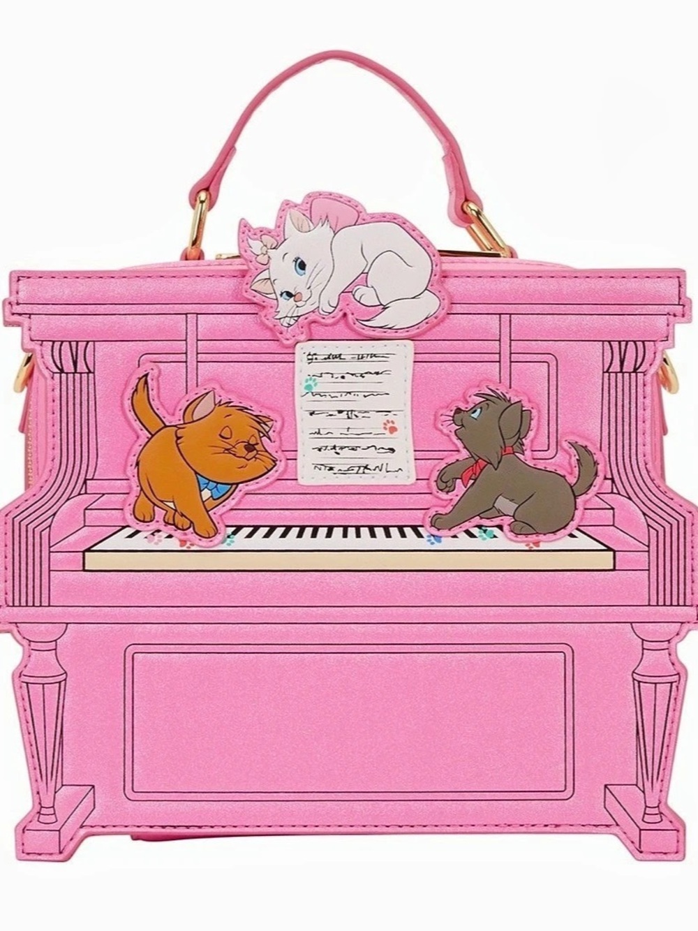 Loungefly Disney The Aristocats Figural Piano Crossbody Bag